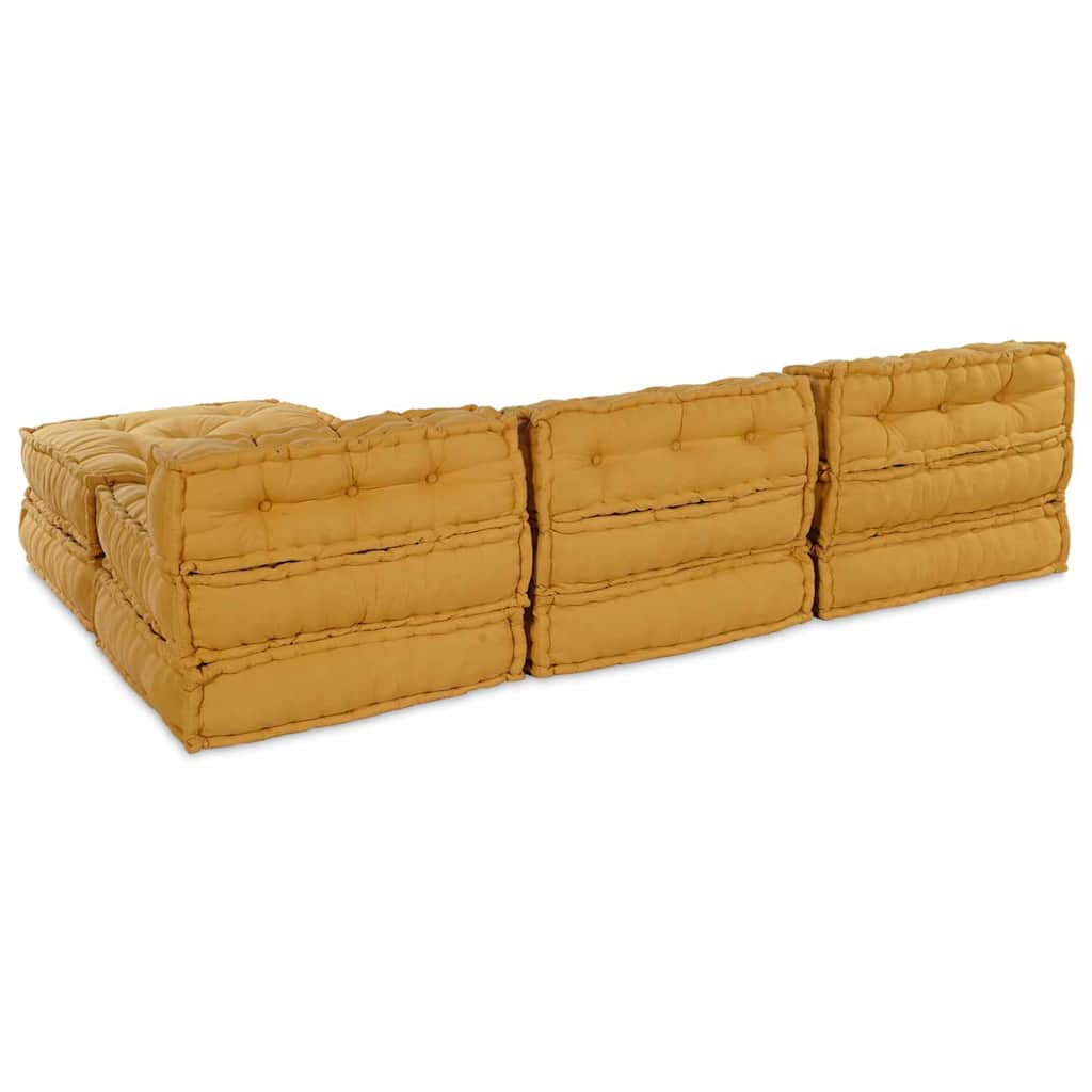 Modulssofa Enhed 4 pcs Gul Stof