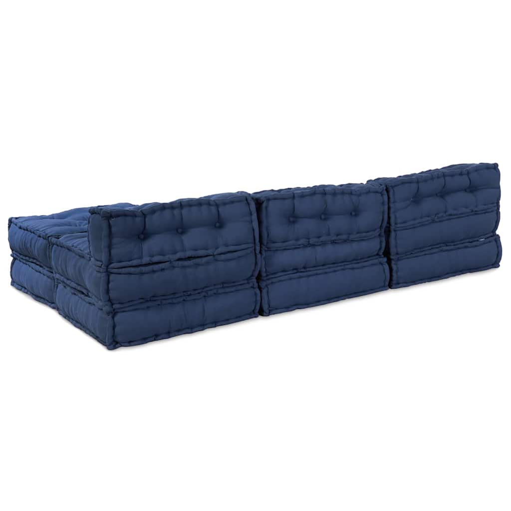 Modulssofa Enhed 4 pcs Indigo Stof