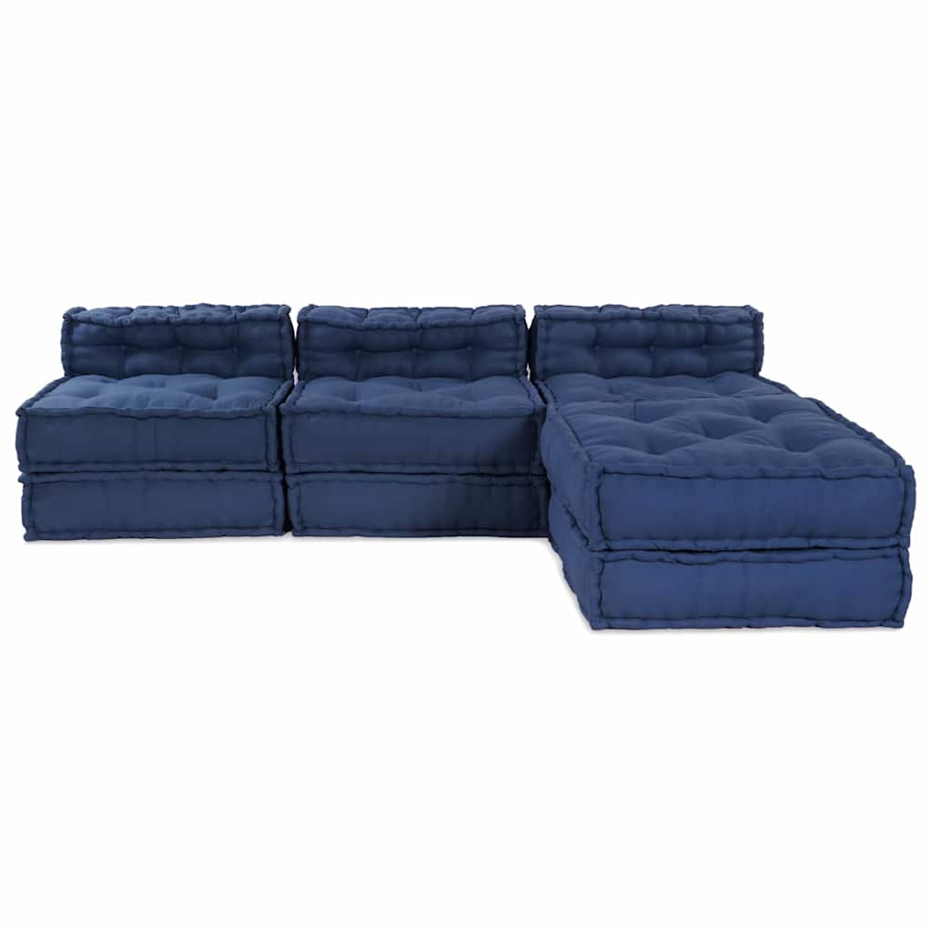 Modulssofa Enhed 4 pcs Indigo Stof