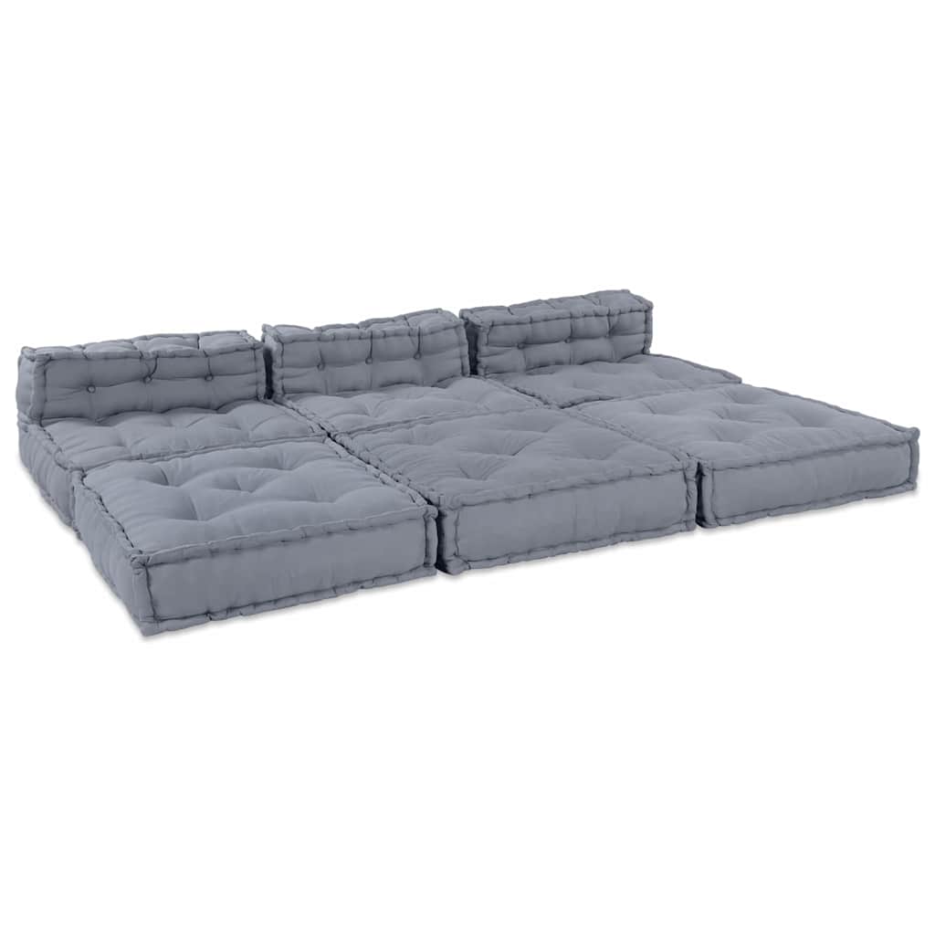 Modulssofa Enhed 4 pcs Grå Stof