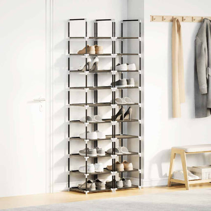 skostativer 2 stk. 33x33x174 cm ikke-vævet stof sort
