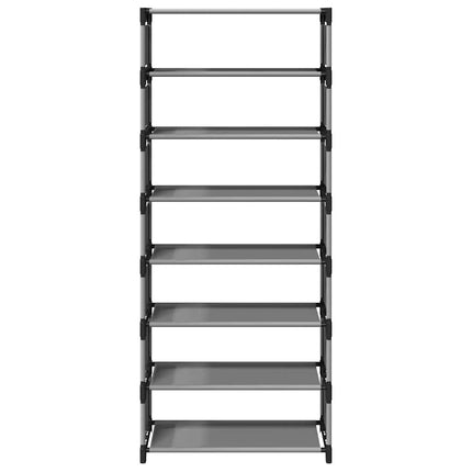 skostativ 8-etagers 54x28x124 cm ikke-vævet stof grå