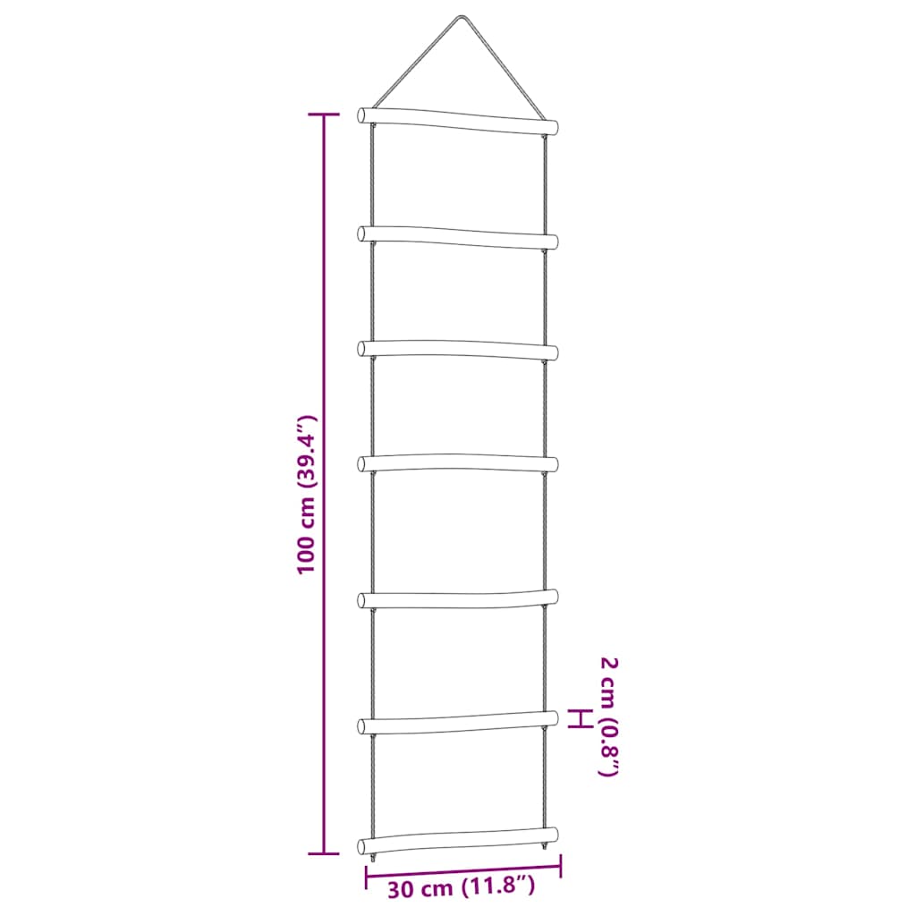 vægdekorationer stigeformet 2 stk 30x100 cm naturlig gren