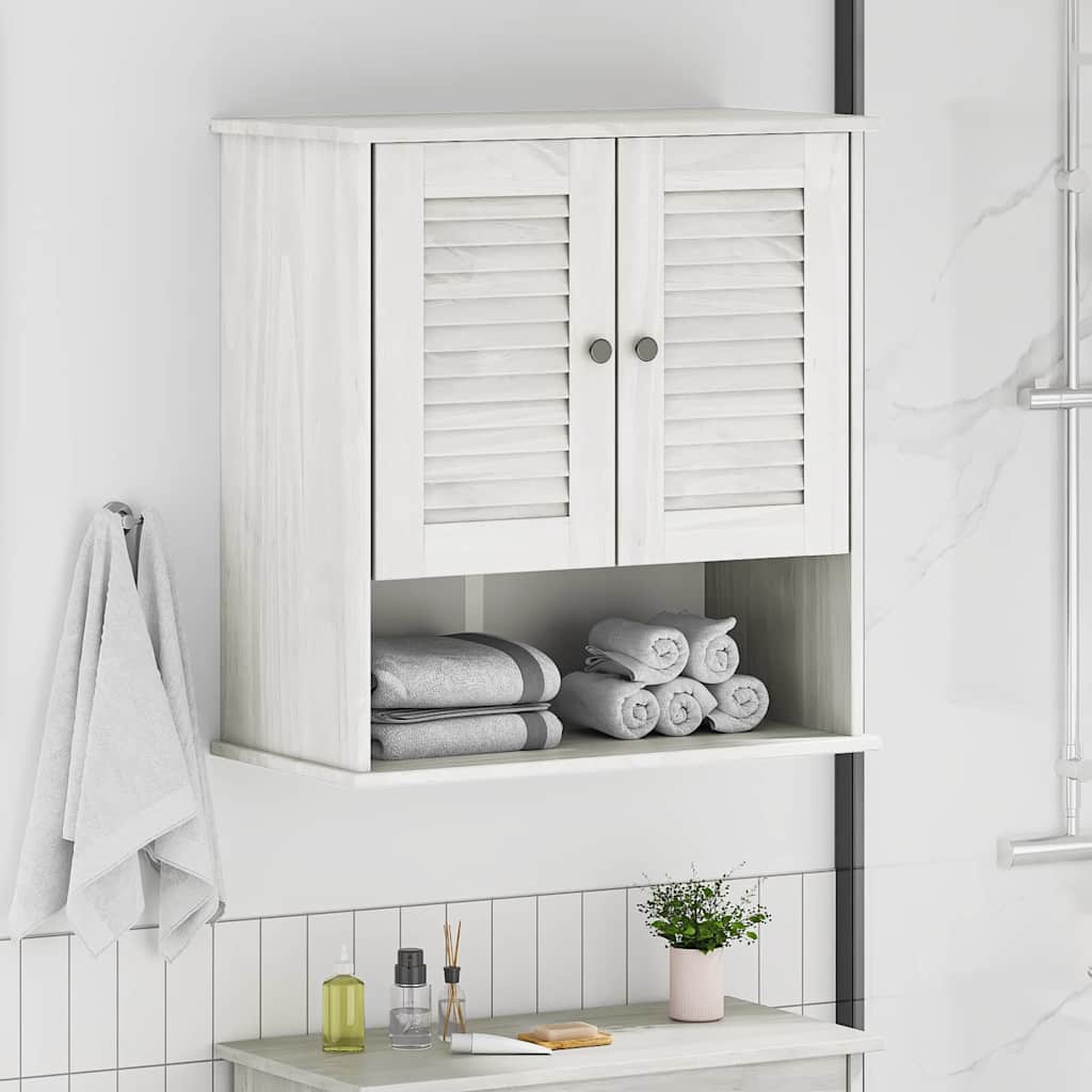 Badeværelsesskab VIGO - hvid/antik hvid, væghængt 67,5 × 34 × 71,5 cm