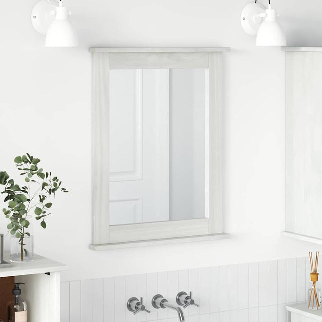 Spejl VIGO Antik hvid 55,5 x 5 x 70 cm Massivt fyrretræ