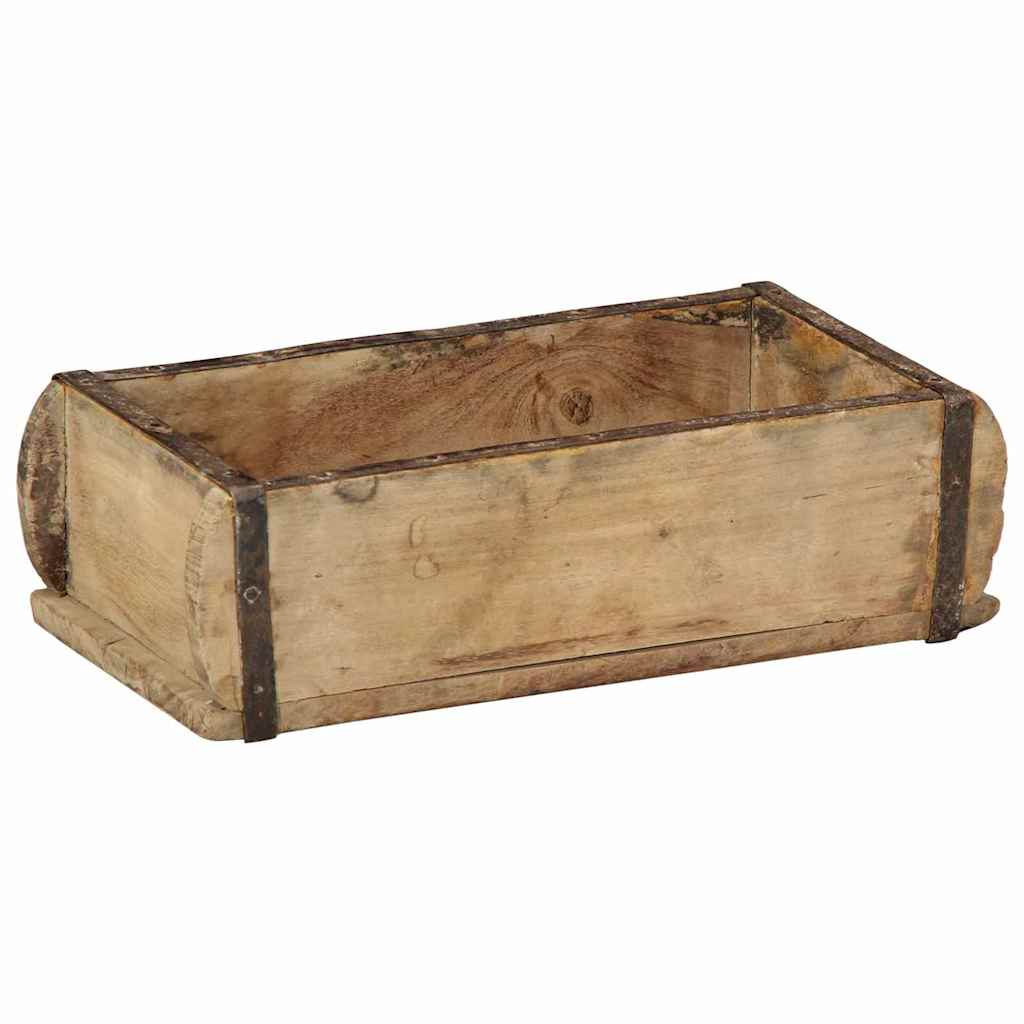 Bakke med opbevaring Brun 30 x 15 x 9 cm Solid genbrugs træ billede