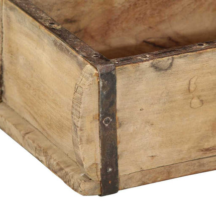 Bakke 4 stk. Brun 30 x 15 x 9 cm Solid genbrugs træ