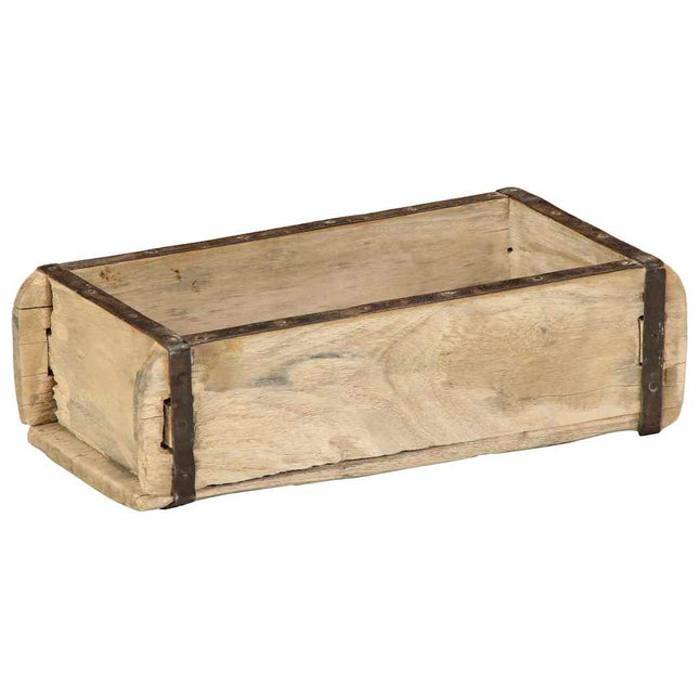 Bakke 4 stk. Brun 30 x 15 x 9 cm Solid genbrugs træ