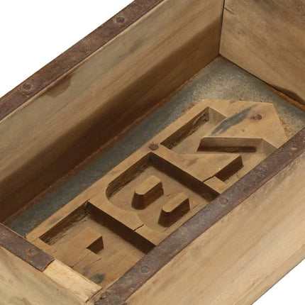 Bakke med opbevaring Brun 57 x 15 x 9 cm Solid genbrugs træ