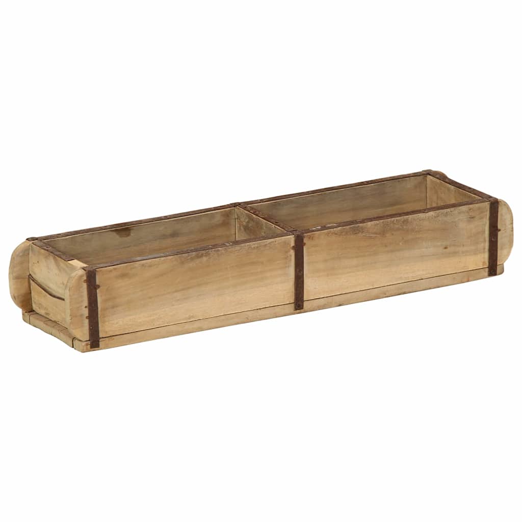 Bakke med opbevaring Brun 57 x 15 x 9 cm Solid genbrugs træ