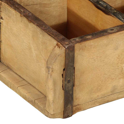 Bakke 4 stk. Brun 30 x 14 x 9 cm Solid genbrugs træ