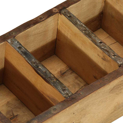 Bakke 4 stk. Brun 30 x 14 x 9 cm Solid genbrugs træ