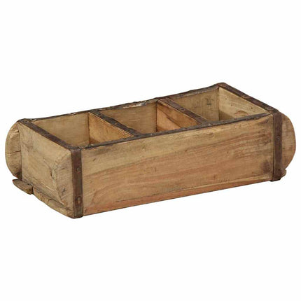 Bakke 4 stk. Brun 30 x 14 x 9 cm Solid genbrugs træ