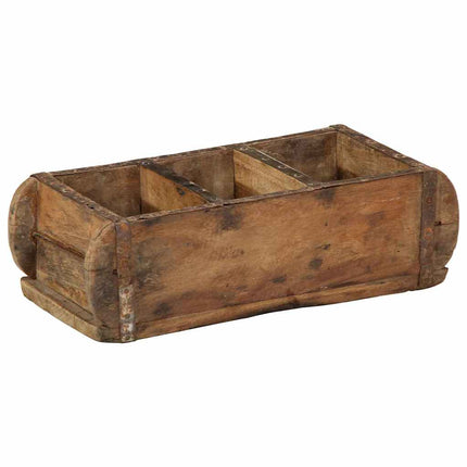 Bakke 4 stk. Brun 30 x 14 x 9 cm Solid genbrugs træ