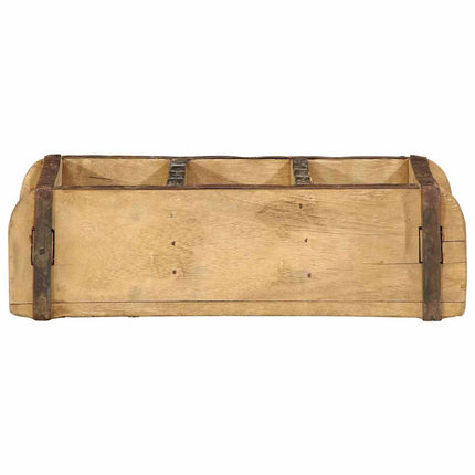 Bakke 4 stk. Brun 30 x 14 x 9 cm Solid genbrugs træ