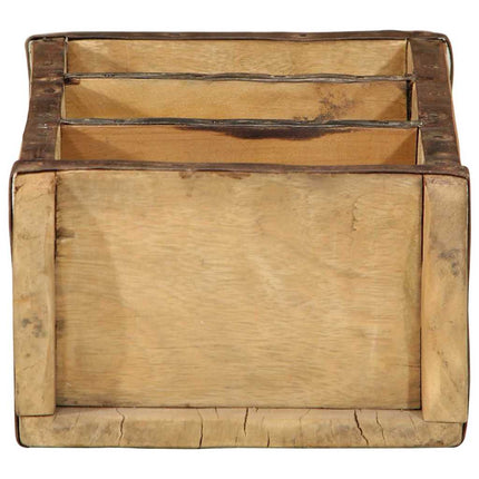 Bakke 4 stk. Brun 30 x 14 x 9 cm Solid genbrugs træ