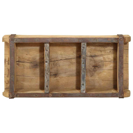 Bakke 4 stk. Brun 30 x 14 x 9 cm Solid genbrugs træ