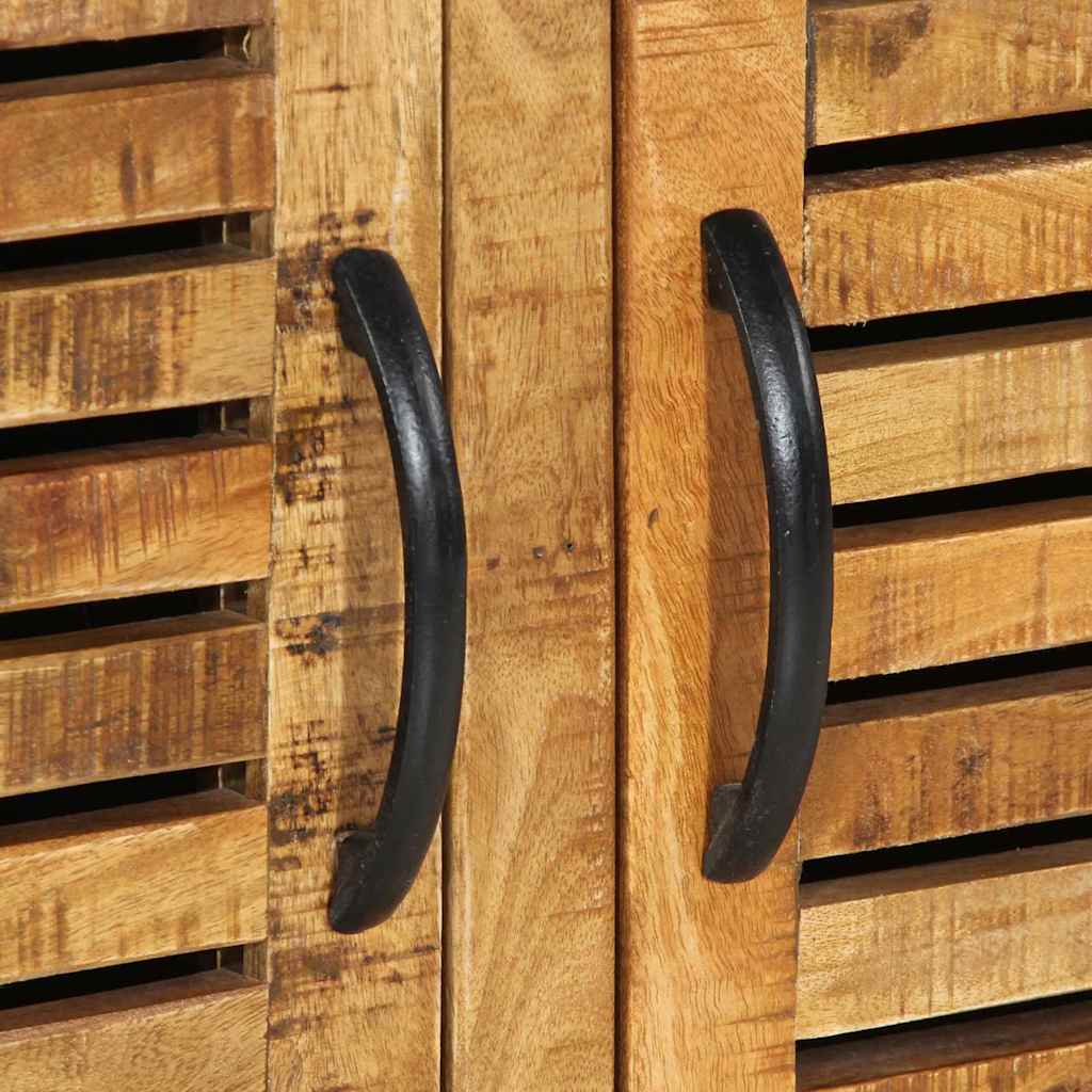 Sko skab med hylde Brun 110 x 38 x 45 cm Massivt mangotræ