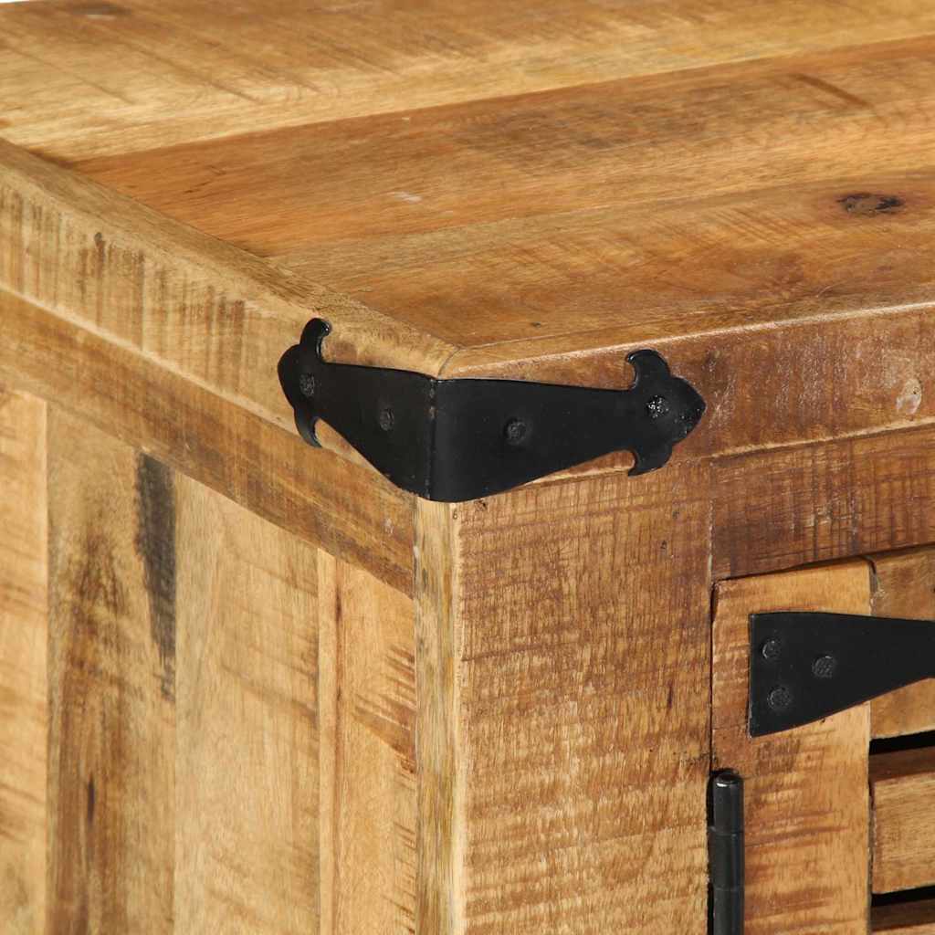 Sko skab med hylde Brun 110 x 38 x 45 cm Massivt mangotræ