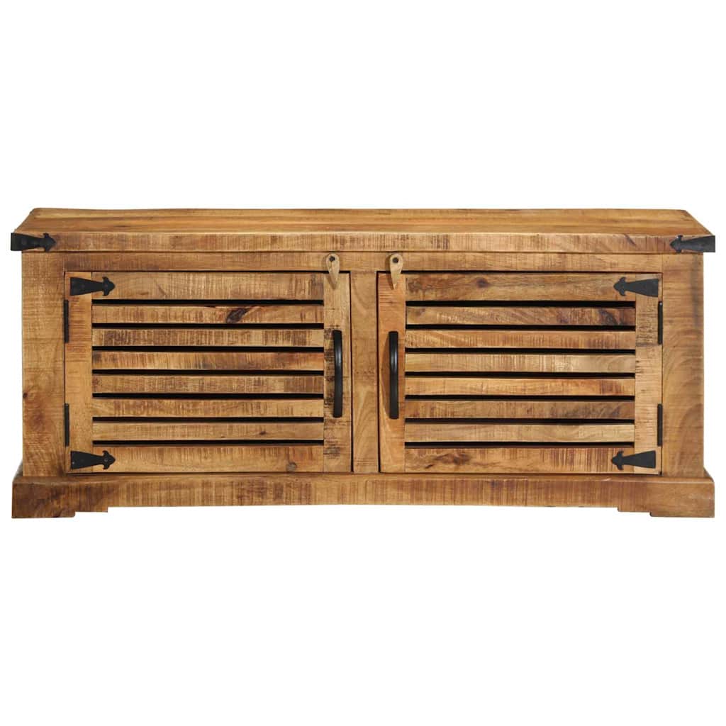 Sko skab med hylde Brun 110 x 38 x 45 cm Massivt mangotræ