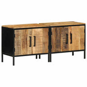 Natskab 2 pcs Brun og sort 50 x 30 x 45 cm Massivt mangotræ