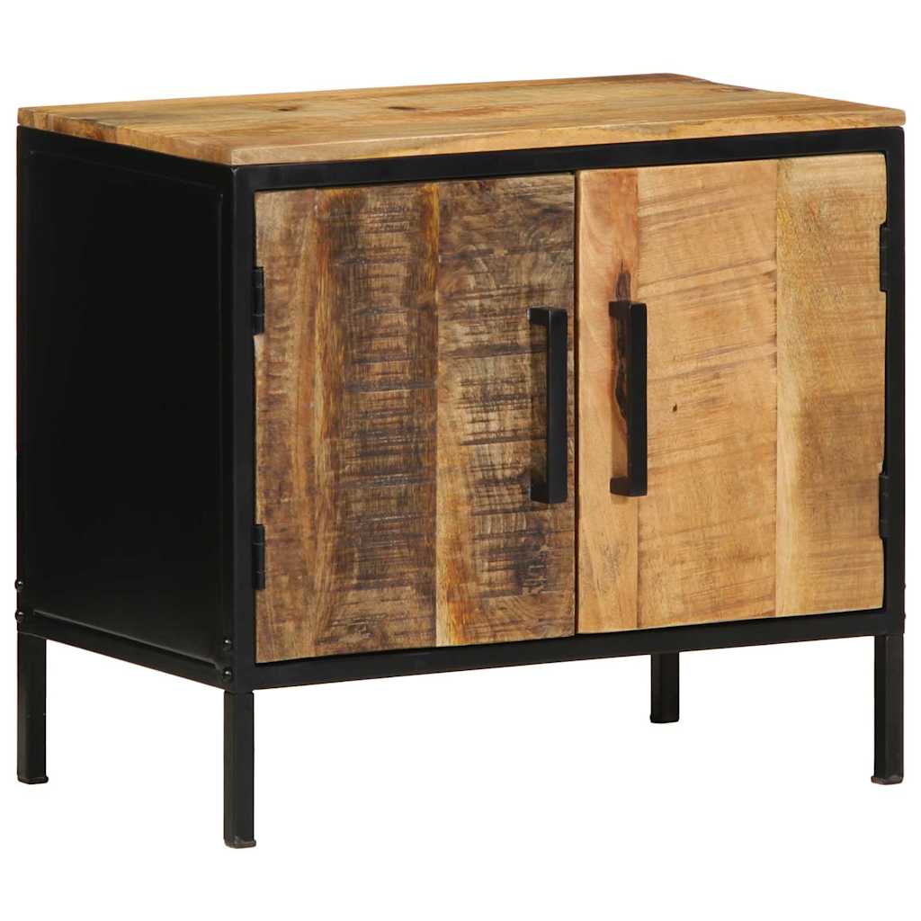 Natskab 2 pcs Brun og sort 50 x 30 x 45 cm Massivt mangotræ