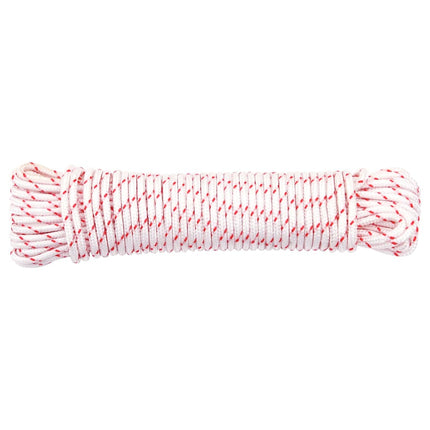 startsnor Ø3 mm 10 m nylon hvid og rød