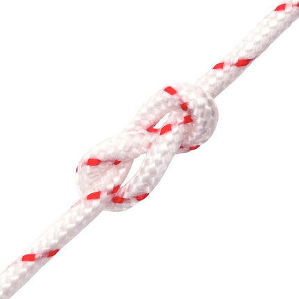 startsnor Ø3 mm 10 m nylon hvid og rød