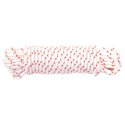 startsnor Ø4 mm 10 m nylon hvid og rød