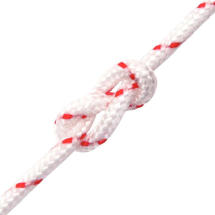 startsnor Ø4 mm 10 m nylon hvid og rød