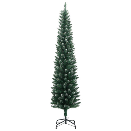 kunstigt smalt juletræ med 300 LED-lys 180 cm