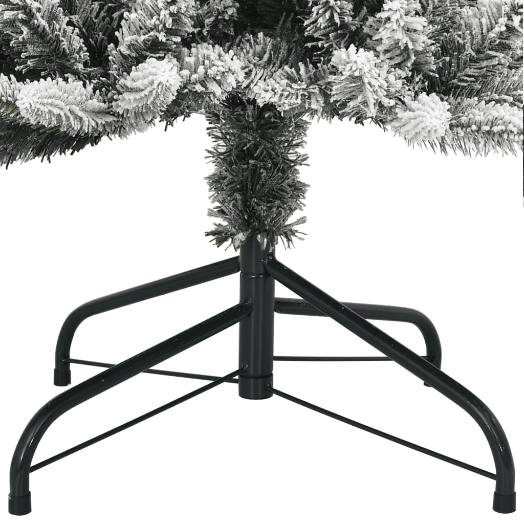 kunstigt juletræ med sne og 150 LED'er 120 cm