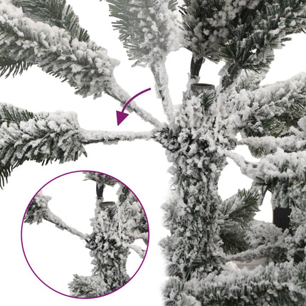 kunstigt juletræ med 300 LED'er og sne 180 cm