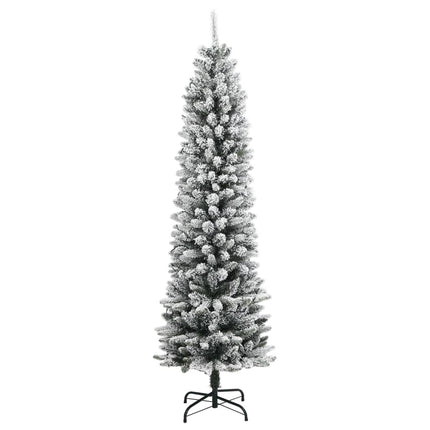 kunstigt juletræ med 300 LED'er og sne 210 cm