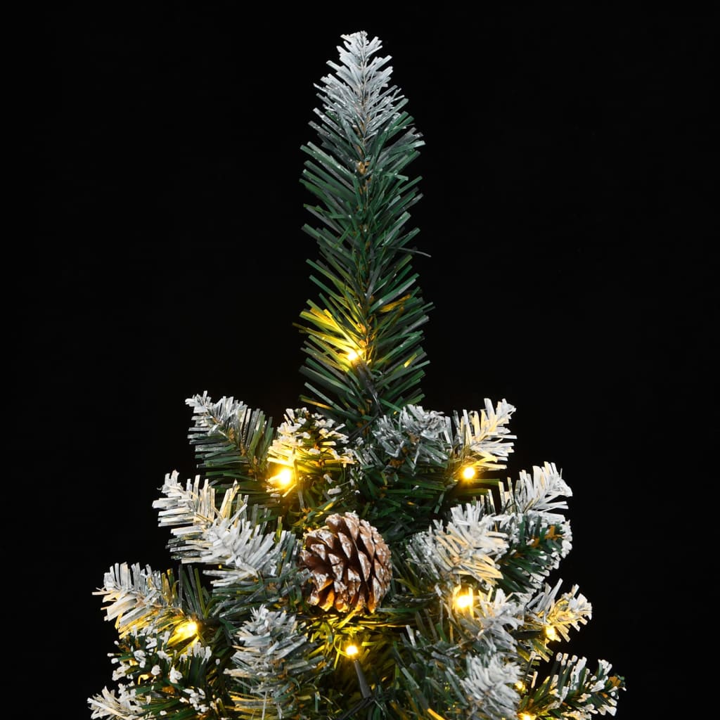 kunstigt smalt juletræ 150 LED'er 120 cm