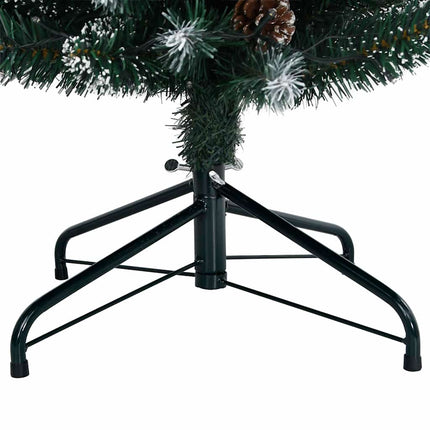 kunstigt smalt juletræ med 300 LED-lys 180 cm