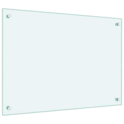 stænkplader 2 stk. 70x50 cm hærdet glas hvid