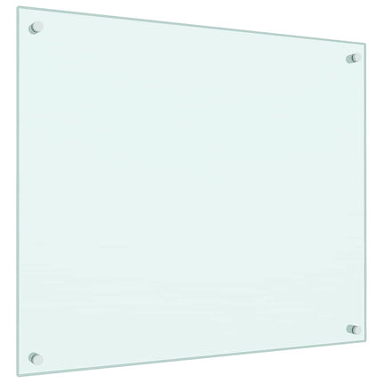 stænkplader 2 stk. 70x60 cm hærdet glas hvid
