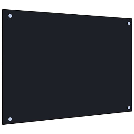stænkplader 2 stk. 70x50 cm hærdet glas sort