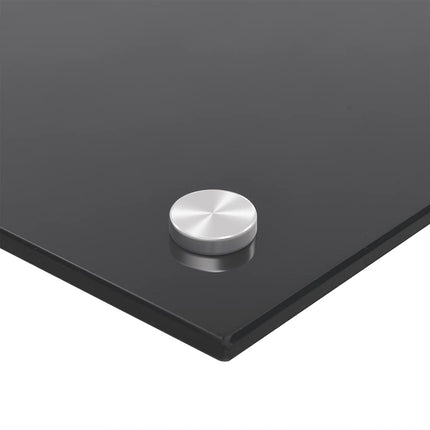 stænkplader 2 stk. 70x60 cm hærdet glas sort