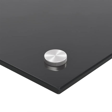 stænkplader 2 stk. 80x50 cm hærdet glas sort