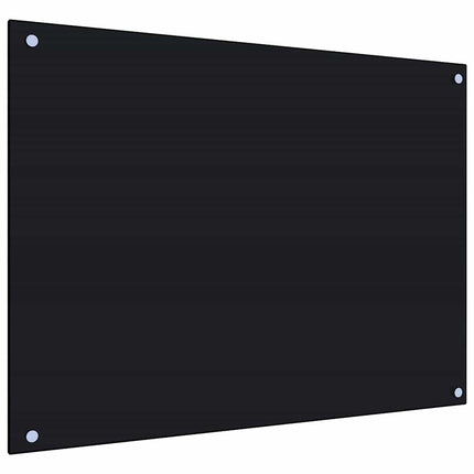 stænkplader 2 stk. 80x60 cm hærdet glas sort
