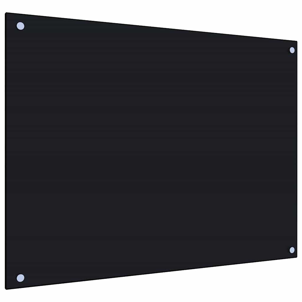 stænkplader 2 stk. 80x60 cm hærdet glas sort
