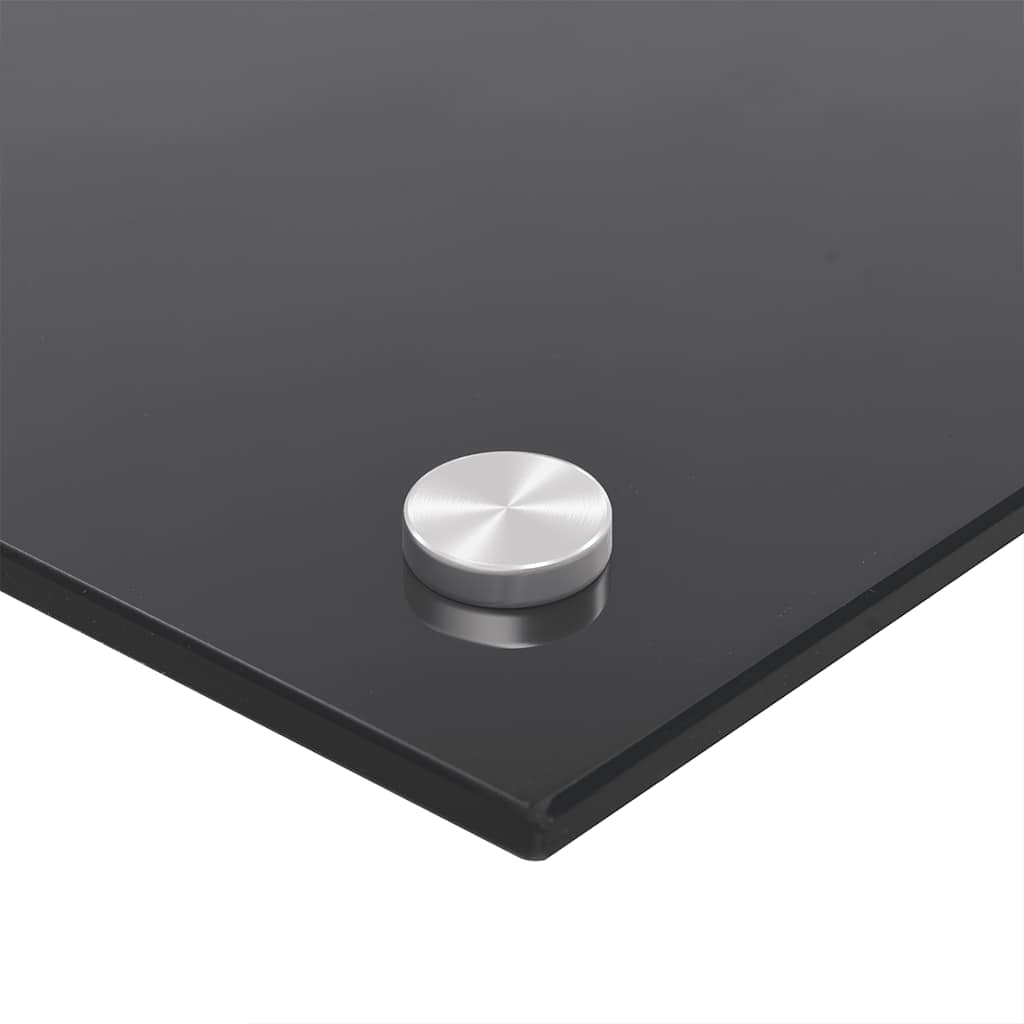 stænkplader 2 stk. 80x60 cm hærdet glas sort