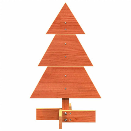 dekorativt juletræ 60 cm massivt fyrretræ gyldenbrun