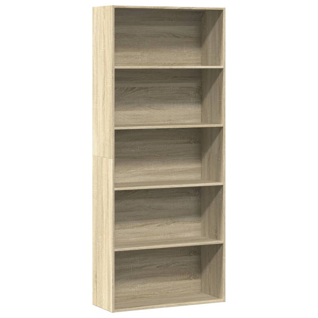 bogreol 80x30x189 cm konstrueret træ sonoma-eg