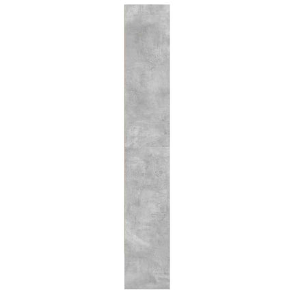 bogreol 80x30x189 cm konstrueret træ betongrå