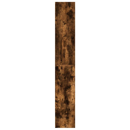 bogreol 80x30x189 cm konstrueret træ røget egetræ