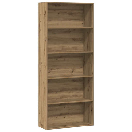 bogreol 80x30x189 cm konstrueret træ egetræsfarve