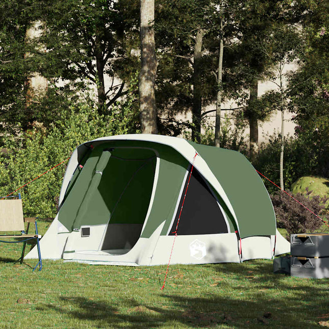 4-personers campingtelt vandtæt grøn
